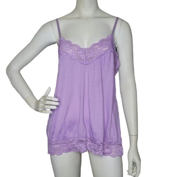 In Due Time Lavender Purple Baby Doll Nightie Maternity Size Medium - Picture 5 of 5